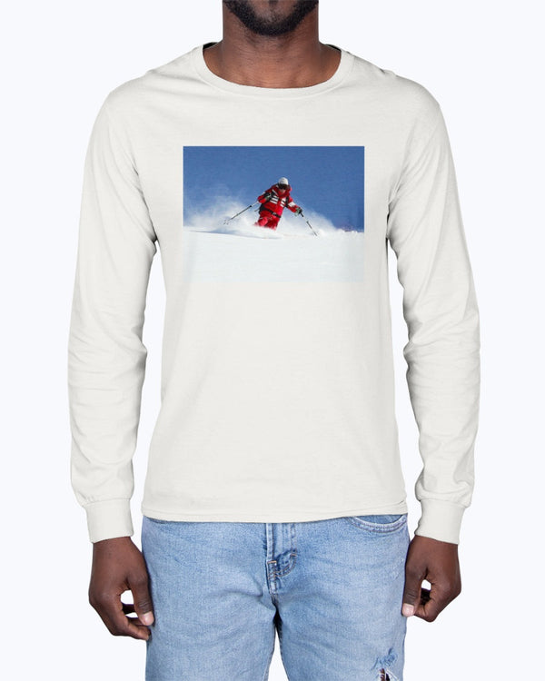 Skiing Bunny Hops, Winter Apparel, Moss Apparel, Unisex Long Sleeve T-Shirt