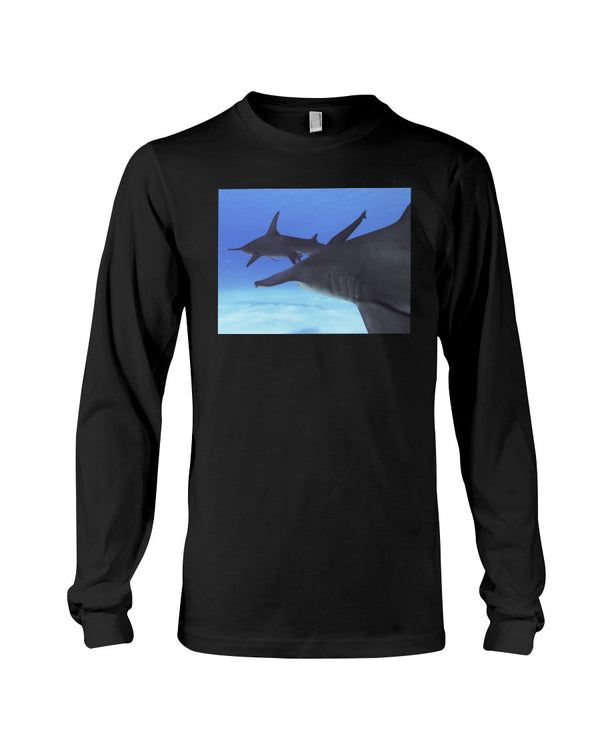 Hammerhead Pursuit, Shark Conservation, Ocean Fan, Moss Apparel, Unisex Long Sleeve T-Shirt