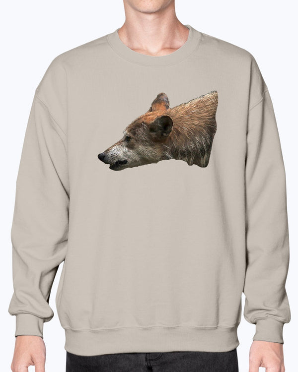 Wolf's Growl, Wolf Conservation, Moss Apparel, Crewneck Sweatshirt