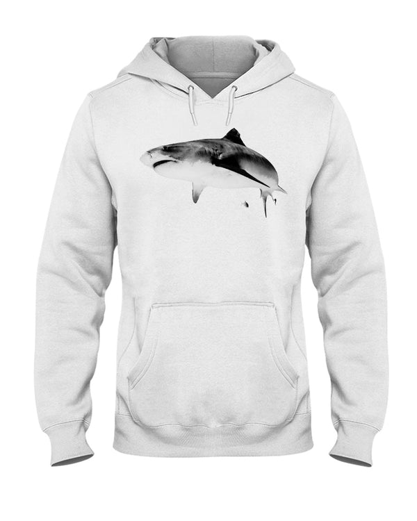 Joker the 12 ft Tiger Shark, Moss Apparel, Unisex Hoodie