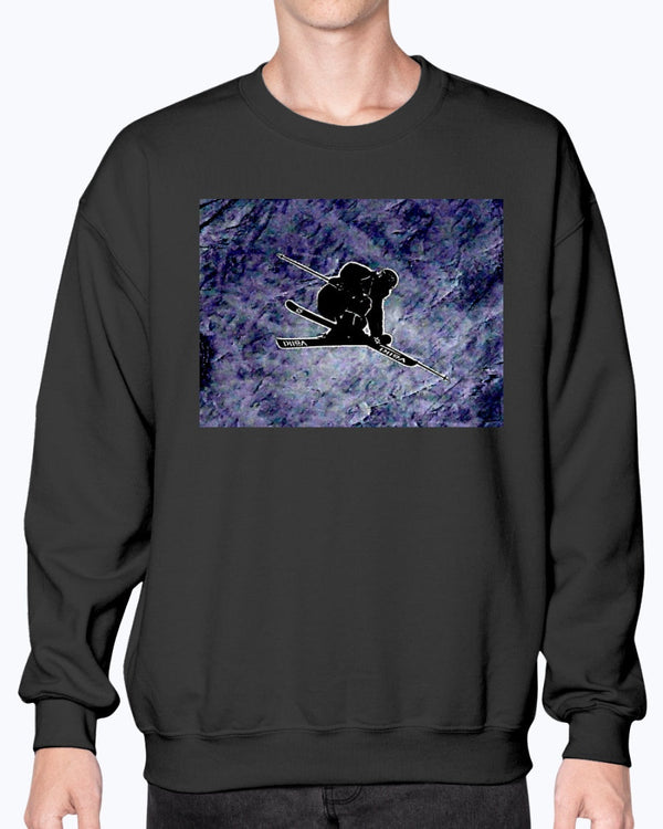 Big Air Skier Graphic, Volkl skier, Moss Apparel, Unisex Crewneck Sweater