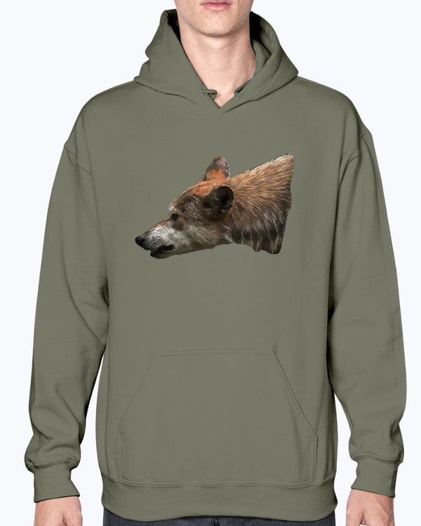 Wolf's Growl, Wolf Conservation, Moss Apparel Hoodie