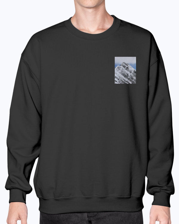 Snowy Mountain Peak, Cozy Unisex Ski Apparel, Moss Apparel, Unisex Crewneck Sweatshirt