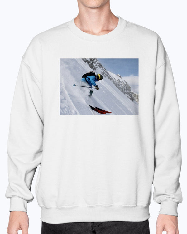 Glacial Plunge Cool Ski Apparel, Moss Apparel, Unisex Crewneck Sweatshirt