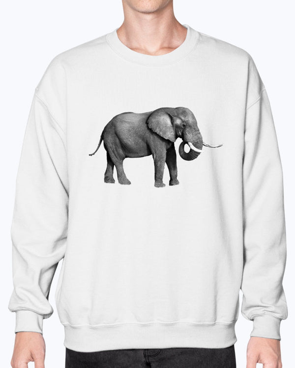 Grazing African Elephant, African Elephant, Elephant lovers, wildlife fans, Moss Apparel, Unisex Crewneck Sweatshirt