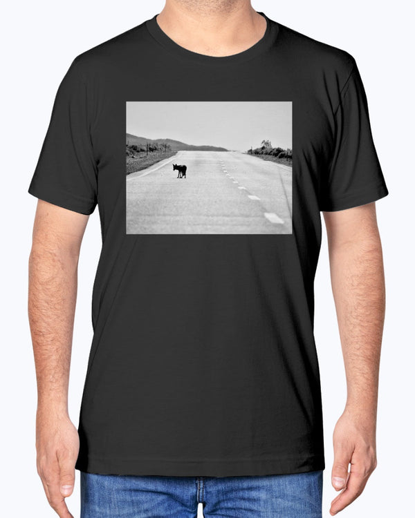 Lone Coyote, Wildlife Apparel, Eco-Friendly Fashion, Moss Apparel, Unisex T-Shirt