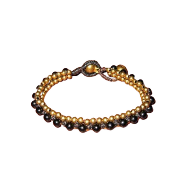 Stackable Bracelet with Brass Beads - Thailand