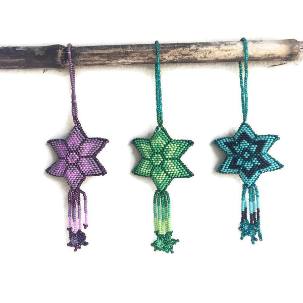 Star Seed Bead Handmade Ornament - Guatemala